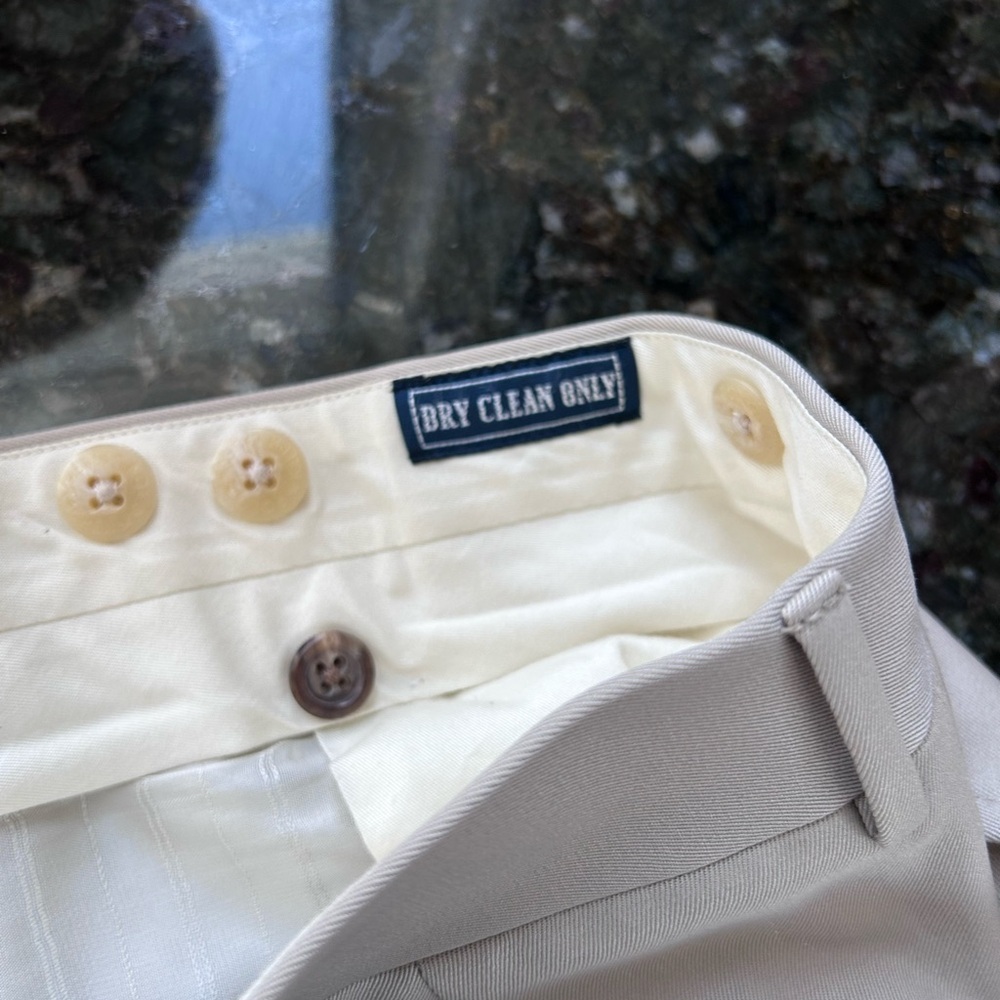 Vintage Polo Ralph Lauren pleated cuffed Extrafine Virgin Wool trousers. 38 6R - Picture 9 of 14